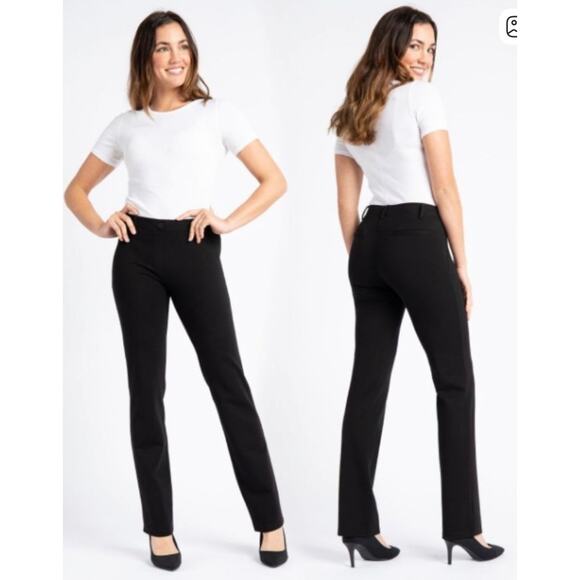 BETABRAND Dress Yoga Pant Straight Leg Medium Tall Length Black - Picture 5 of 5